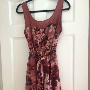 Floral Mauve Lauren Conrad Dress